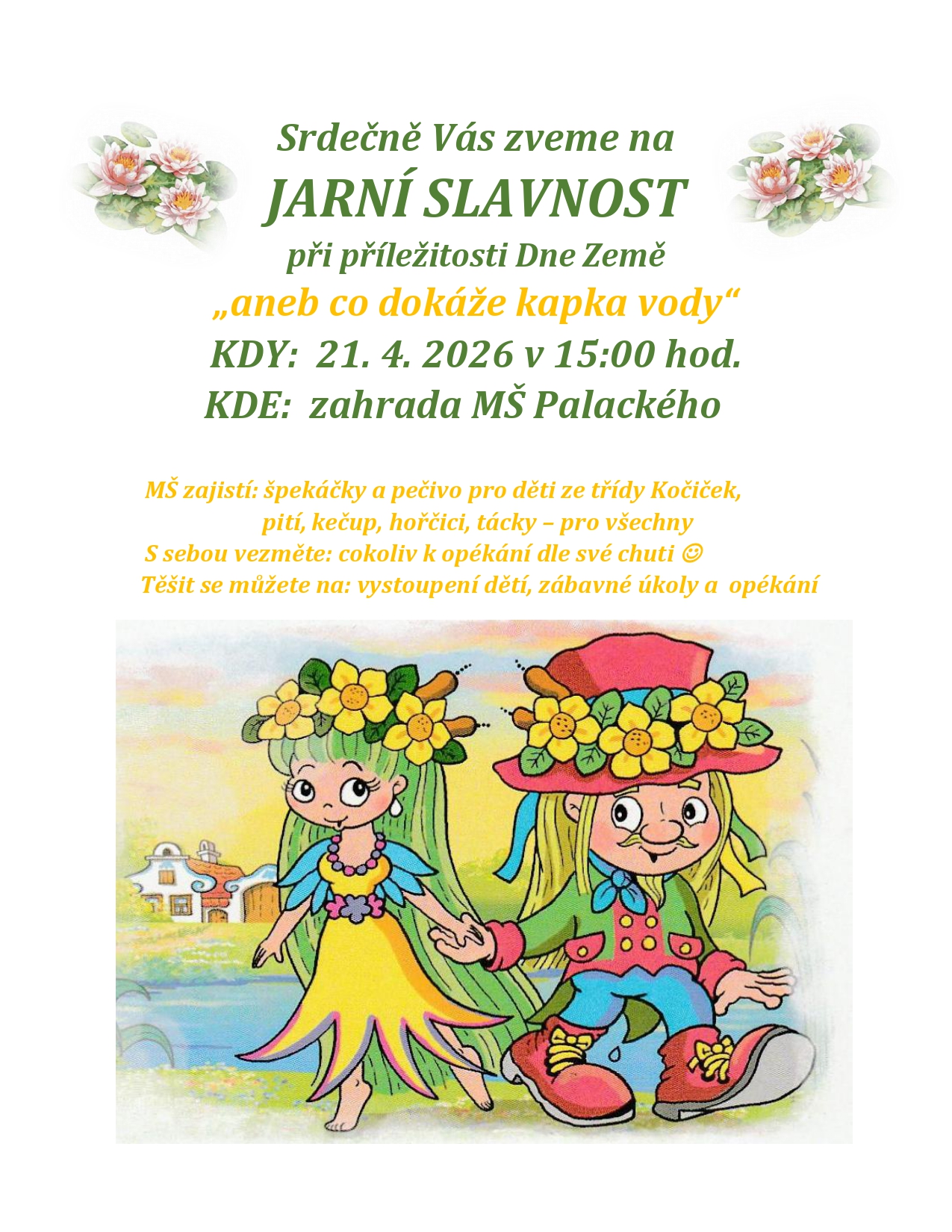 Pozvánka na Jarní slavnost - třída Kočiček