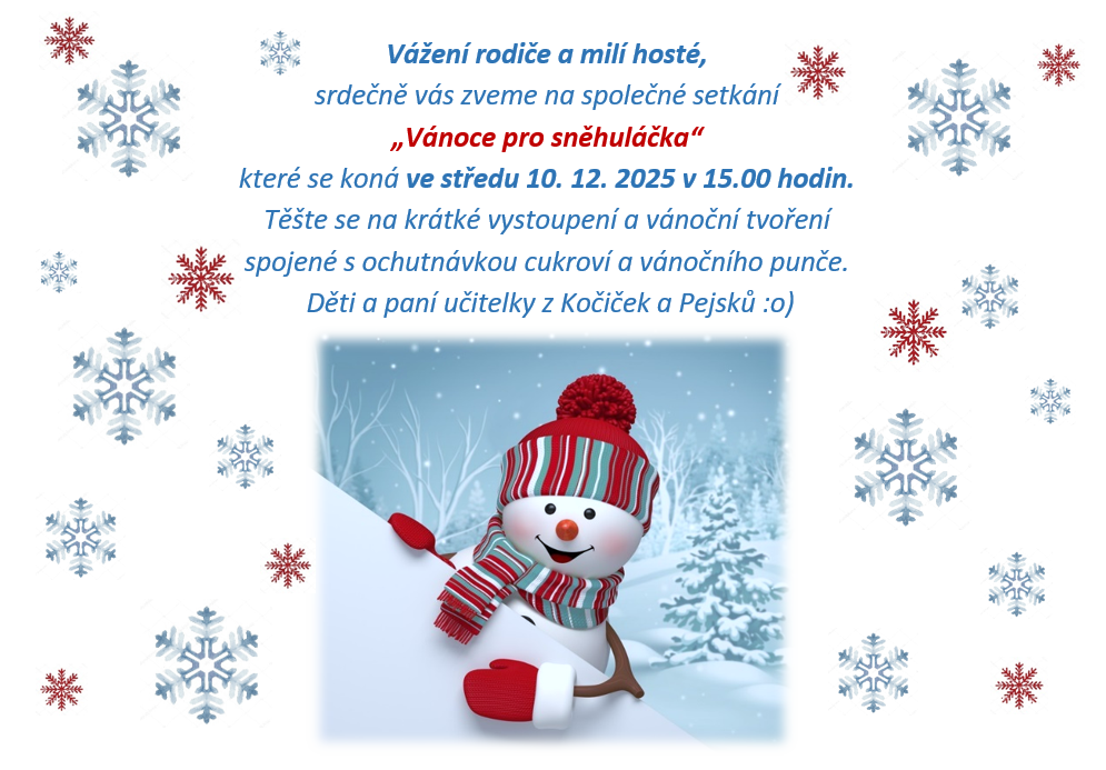 Vánoce pro sněhuláčka - pozvánka